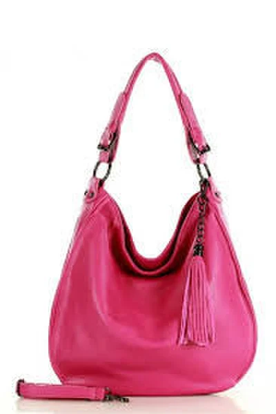 Růžová kožená kabelka Mazzini 146597