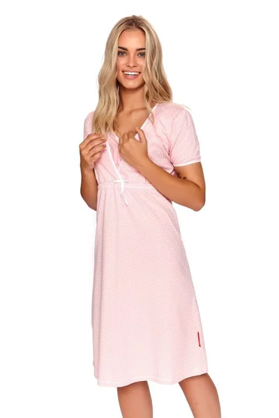 Dámské kojicí noční košilka Sweet Pink hvězdičky Dn-nightwear