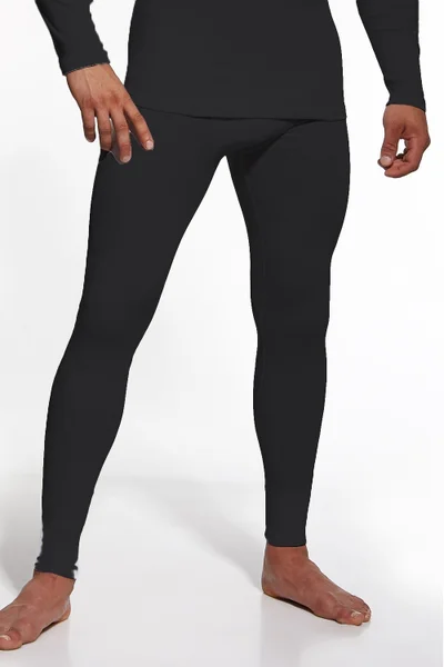 Černé pánské podvlékací kalhoty Cornette Authentic