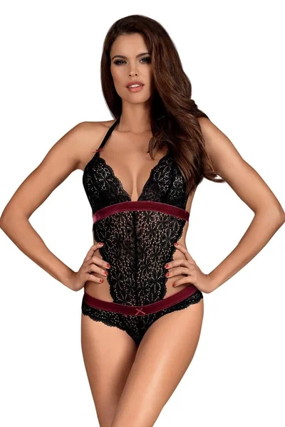 Dámské dokonalé body Rossita teddy - Obsessive černá