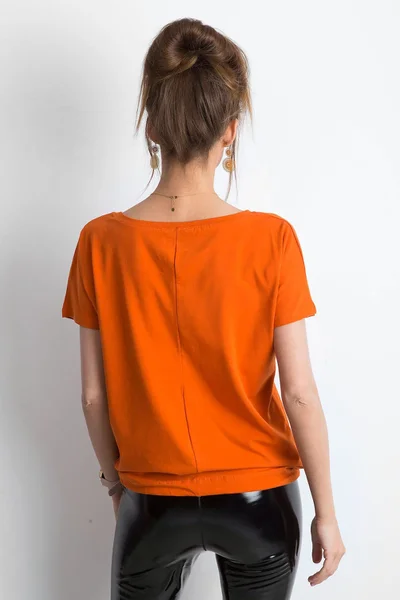 Dámské bavlněné tričko, tmavě oranžové FPrice