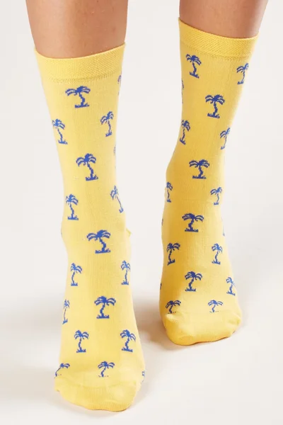 Dámské ponožky s potiskem palmy FPrice
