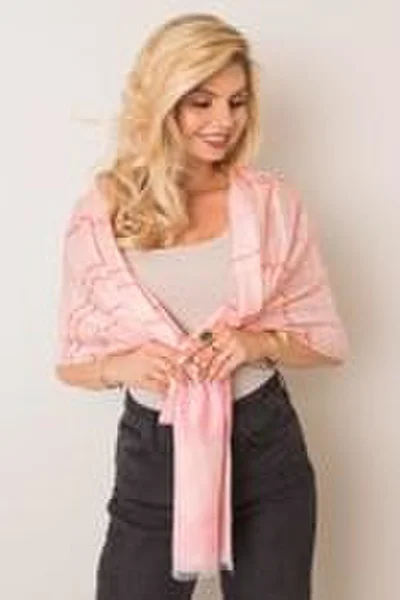 Růžový pruhovaný šátek FPrice