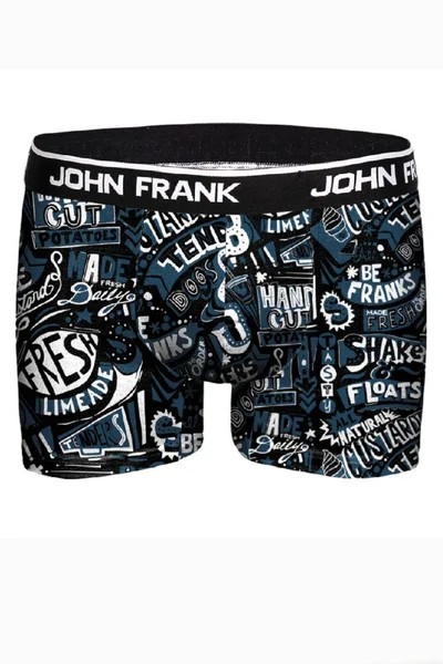 Pánské boxerky John Frank B780 (barva Modrá)