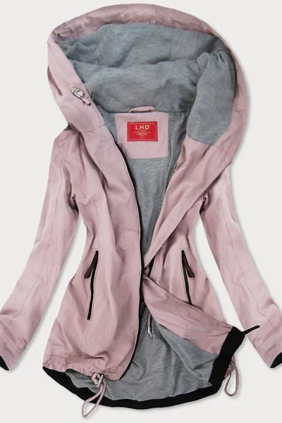 Růžová dámská bunda s kapucí LHD TLR201