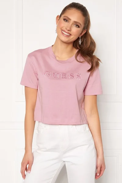 Růžové dámské tričko Guess O1GA05K8HM0