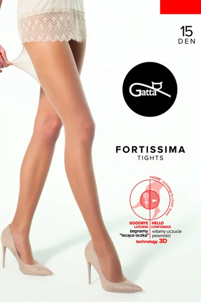 Hladké dámské punčochové kalhoty FORTISSIMA - 3D-5 Gatta