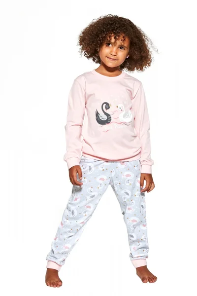 Dívčí pyžamo E111 Swan 2 - Cornette (růžová)