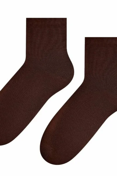 Dámské ponožky NK458 brown - Steven (hnědá)