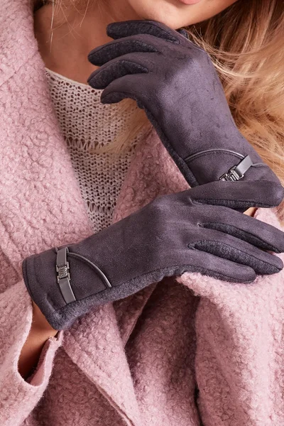 Dámské elegantní rukavice tmavě  FPrice
