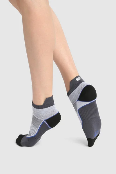 Tmavě šedé sportovní dámské ponožky DIM SPORT IN-SHOE SOCKS