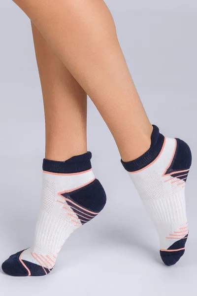 Bílé sportovní dámské ponožky 2 páry DIM SPORT IN-SHOE MEDIUM IMPACT