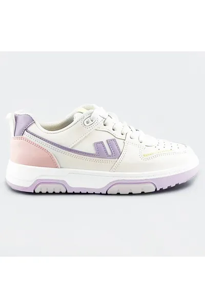 Bílo-fialové dámské sportovní boty IO171 Mix Feel (v barvě Růžová)