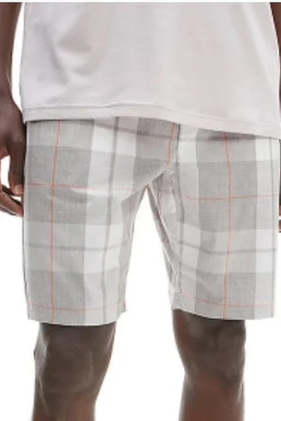 Pánské šortky na spaní WG347 1MQ - šedábílá - Calvin Klein