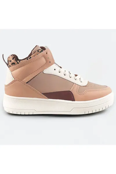 Béžové kotníkové dámské tenisky sneakers CE415 SWEET SHOES (barva Béžová)