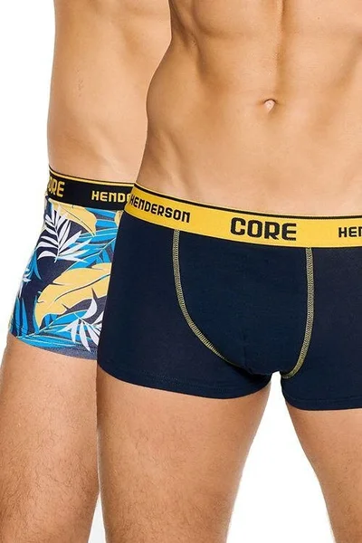 Pánské 2pack boxerky Neon Core modro-žluté Henderson modrá