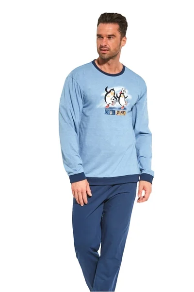 Pánské pyžamo Cornette RB759 Goal time (barva Sv. modrá)