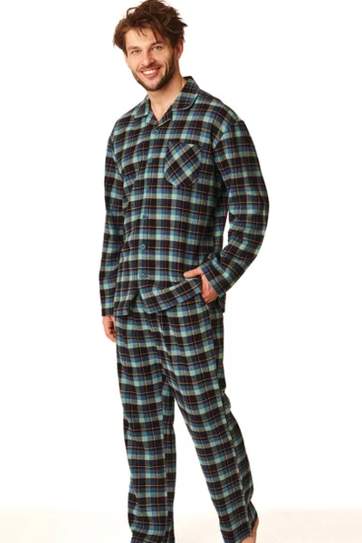 Pánské pyžamo MNS B230 AJ355 3XL-4XL Key (směs barev)