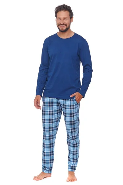 Pánské pyžamo Jones modré Dn-nightwear modrá