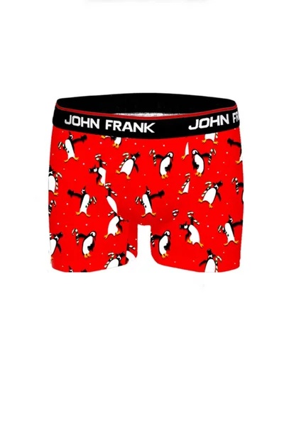 Pánské boxerky John Frank OK631 (v barvě Červená)