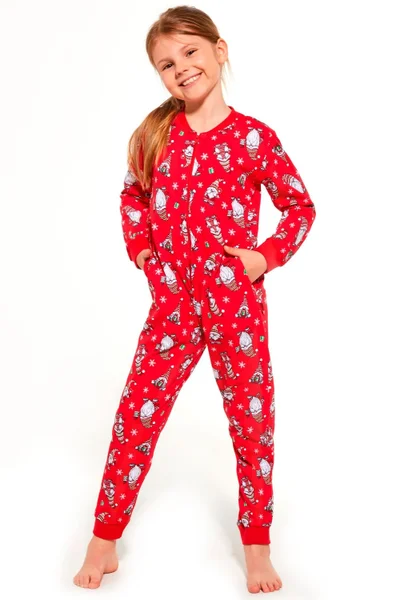 Dívčí pyžamo G277 Gnomes2 - Cornette Červená