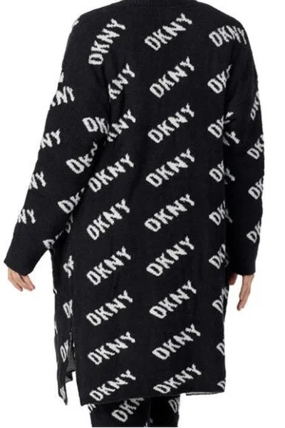 Dámský župan - cardigan MT905 P751 černábílá - DKNY