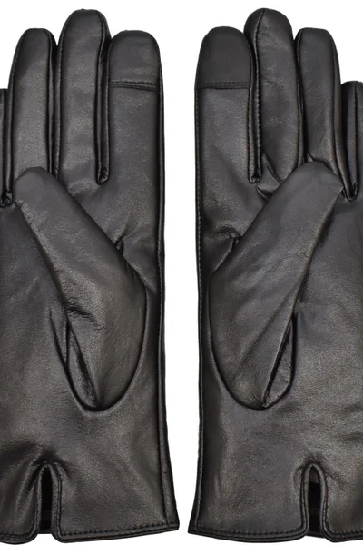 Dámské černé kožené rukavice Gemini
