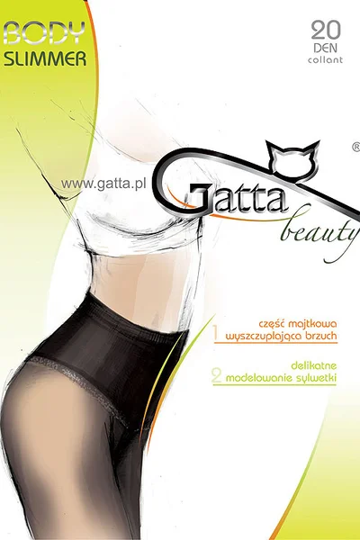 Černé punčochové zeštíhlující kalhoty Gatta