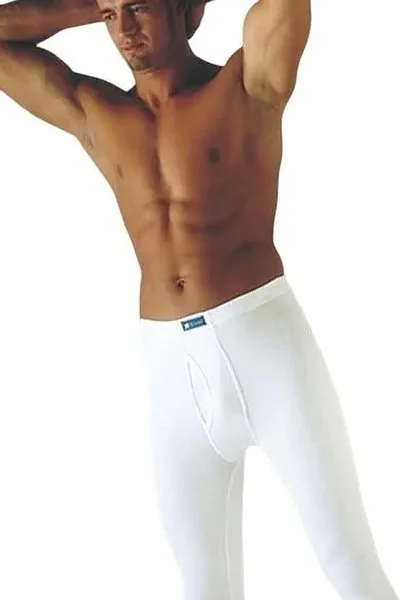 Pánské bavlněné spodní kalhoty Szata bílé