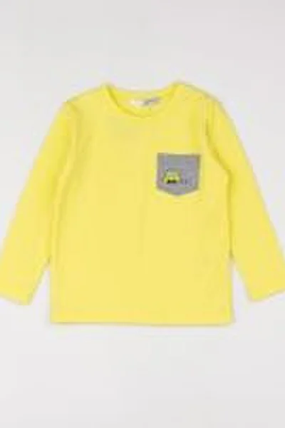Dívčí žluté tričko s kapsou FPrice