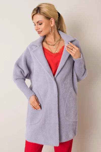 Podzimní dámský kabát šedé barvy MBM