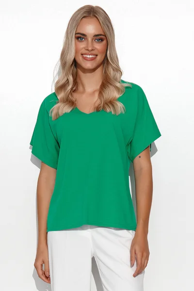 Lehké dámské zelené tričko s krátkým rukávem Makadamia