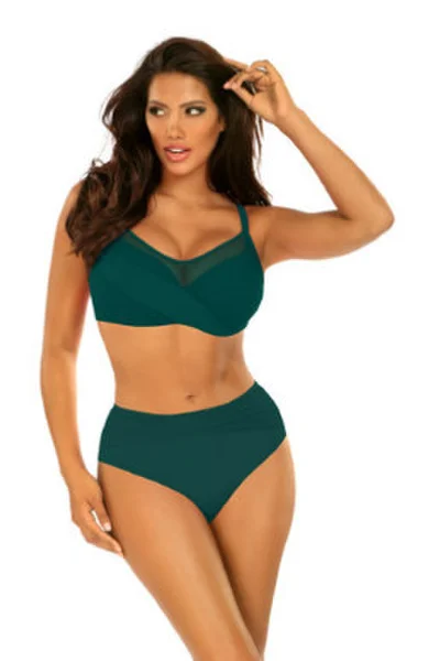 Smaragdově zelené dámské bikiny s push-up efektem Self