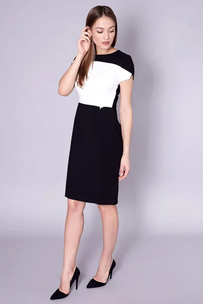Černo-bílé šaty Click Fashion