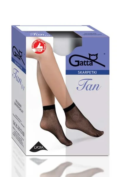 Dámské síťované ponožky kabaretky Gatta Tan