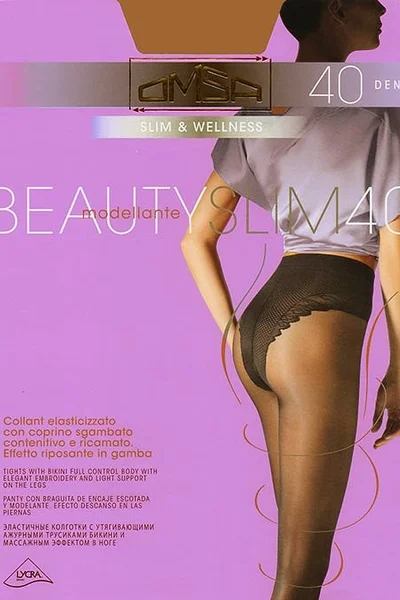 Černé punčocháče Omsa Beauty Slim