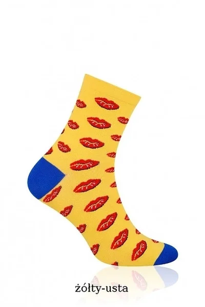 Dámské barevné vzorované ponožky More 078