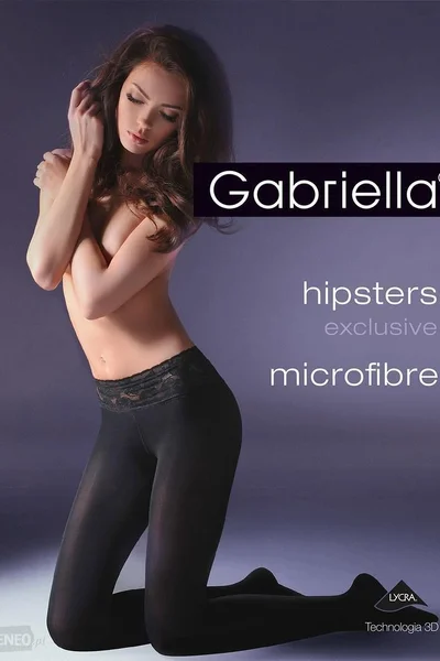 Černé bederní punčocháče Gabriella Hips Micro Exclusive