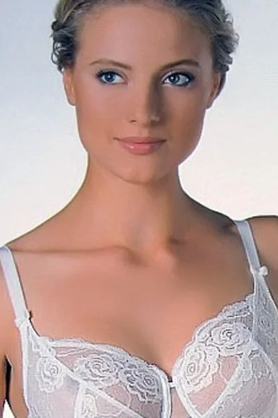 Bílá krajková podprsenka s kosticí MilaVitsa