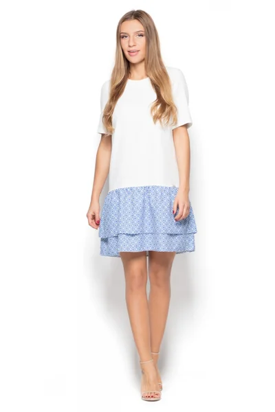 Krátké šaty s volánkovou sukní Katrus 77026