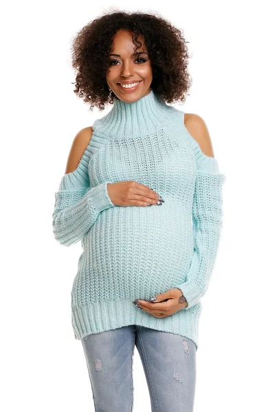 Těhotenský svetr s průstřihy na ramenou PeeKaBoo 84339