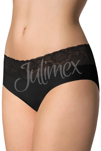 Klasické kalhotky s krajkou v pase Julimex Lingerie 108382