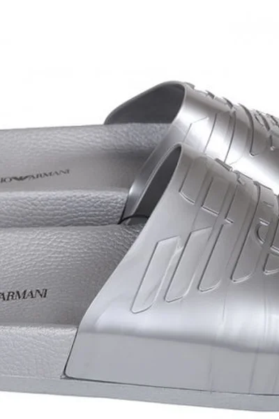 Stříbrné pantofle Emporio Armani X4PS02