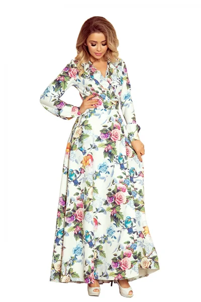Dlouhé květované šaty Numoco 245-1