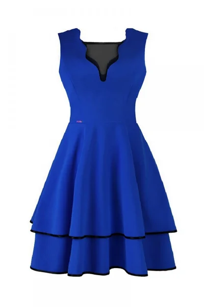 Královsky modré elegantní šaty Jersa Dona