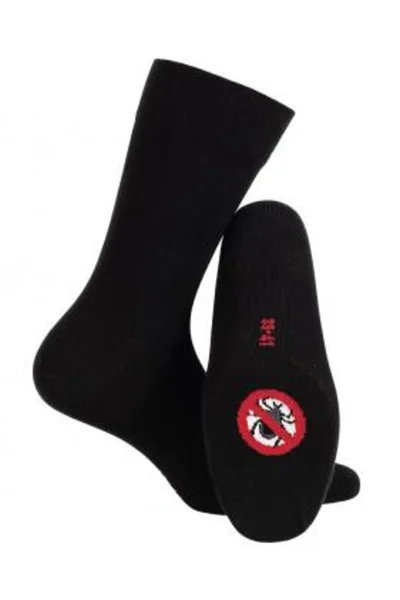 Černé pánské ponožky s působením proti klíšťatům