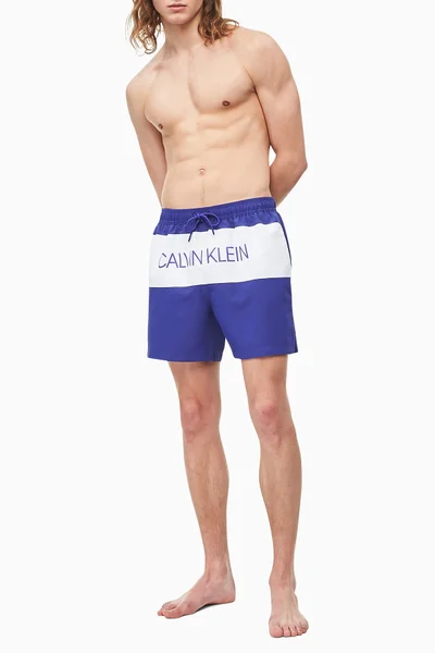 Fialové pánské plavecké šortky Calvin Klein 0403