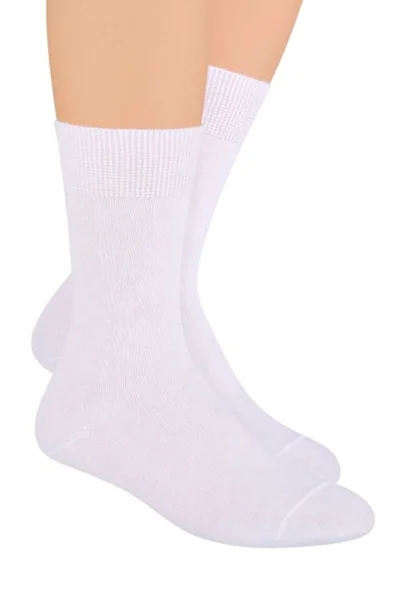 Bílé pánské ponožky Steven 048