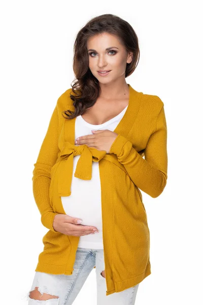 Těhotenský svetr kardigan se zavazováním PeeKaBoo 135971