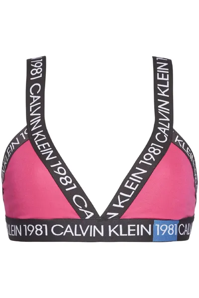 Růžovo-černá podprsenka bez kostice Calvin Klein 5447